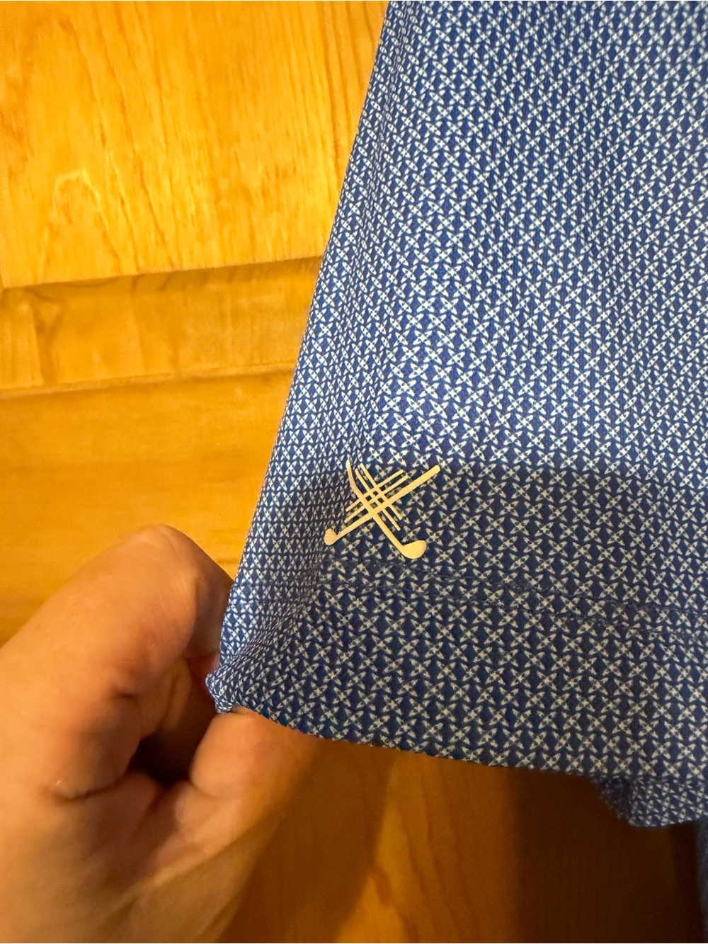 Kenneth Cole Light Blue Micro-Pattern Polo - Picture 5 of 8